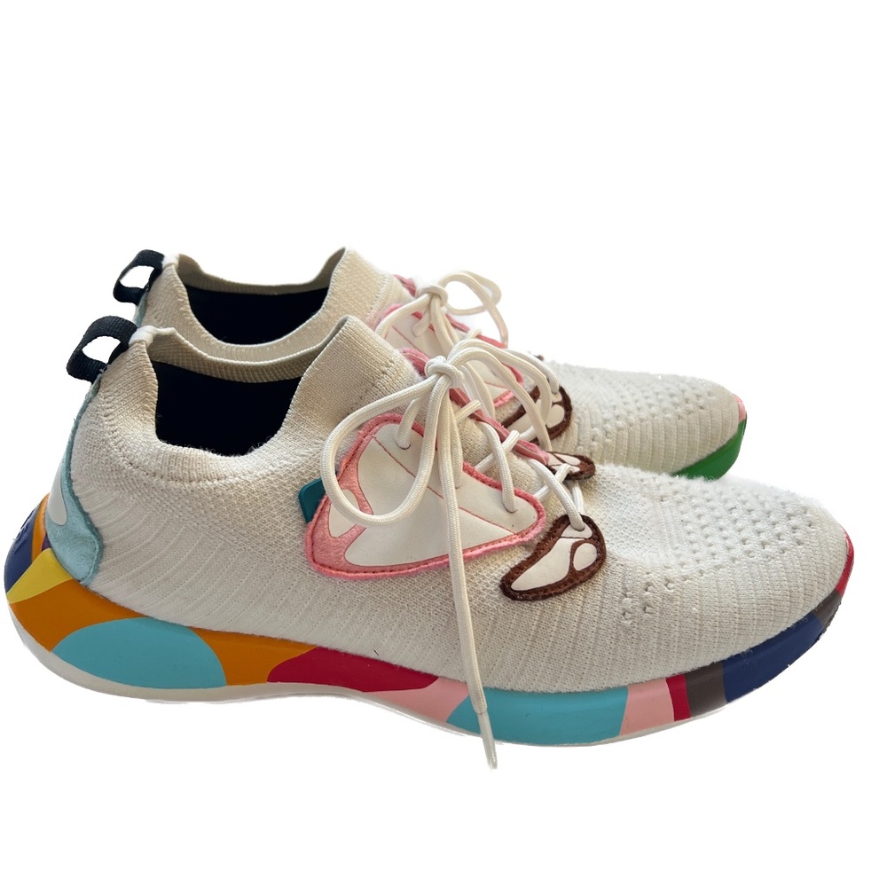 Vessi Everyday Move Low Top Sneakers White Rainbow Pride Edition Size 10 Women’s